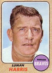 1968 Topps Baseball Cards      439     Lum Harris MG